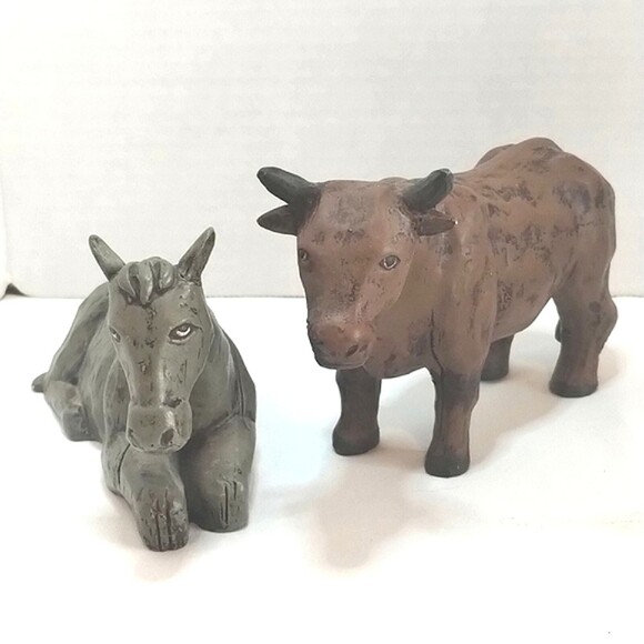 Dept. 56 Vintage Christmas 11 Piece Chalkware LARGE Traditional Nativity Set - Picture 5 of 12